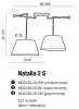 NOWOCZESNA LAMPA SUFITOWA WISZĄCA NA WYSIĘGNIKU AZZARDO NATALIA 2 GREY AZ1923+AZ2591+AZ2591